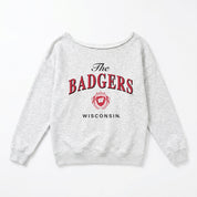 WISCONSIN BADGERS OFFSIDES ENERGY RELAXED OFF-SHOULDER TOP