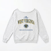 WEST VIRGINIA MOUNTAINEERS OFFSIDES ENERGY RELAXED OFF-SHOULDER TOP