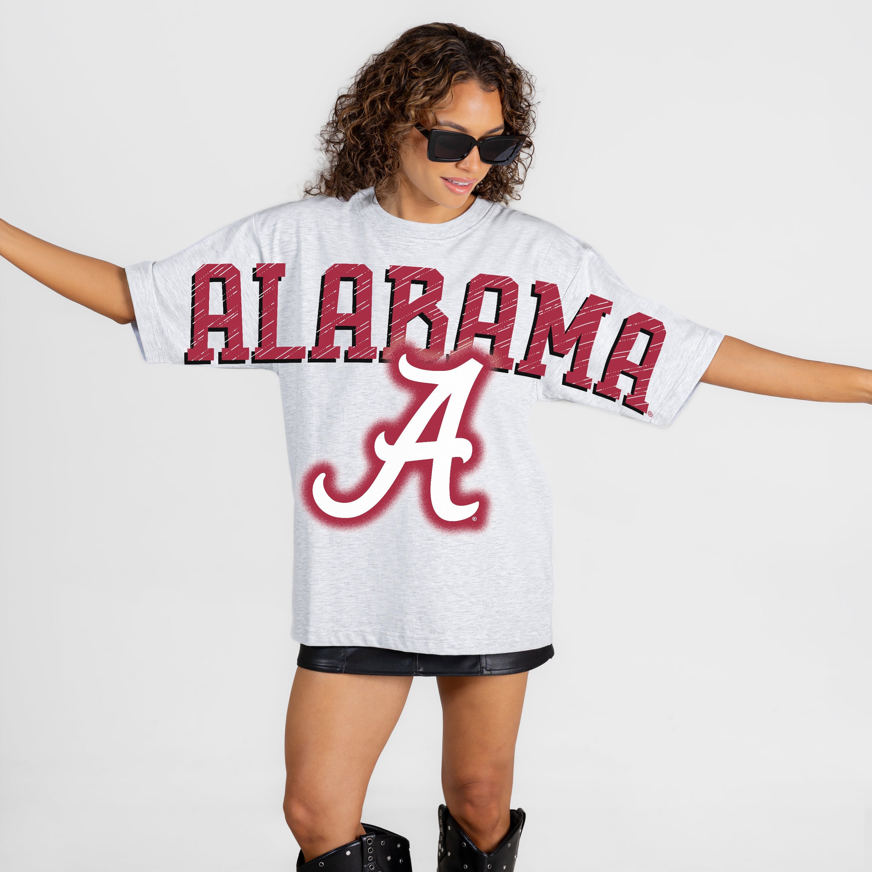 ALABAMA CRIMSON TIDE DRIP CULTURE RELAXED FIT CREWNECK TEE