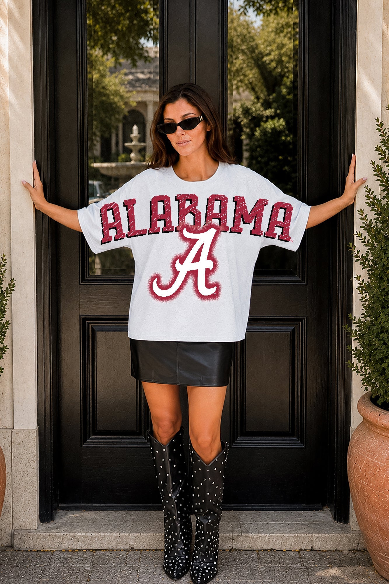 ALABAMA CRIMSON TIDE DRIP CULTURE RELAXED FIT CREWNECK TEE