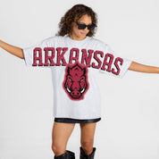 ARKANSAS RAZORBACKS DRIP CULTURE RELAXED FIT CREWNECK TEE