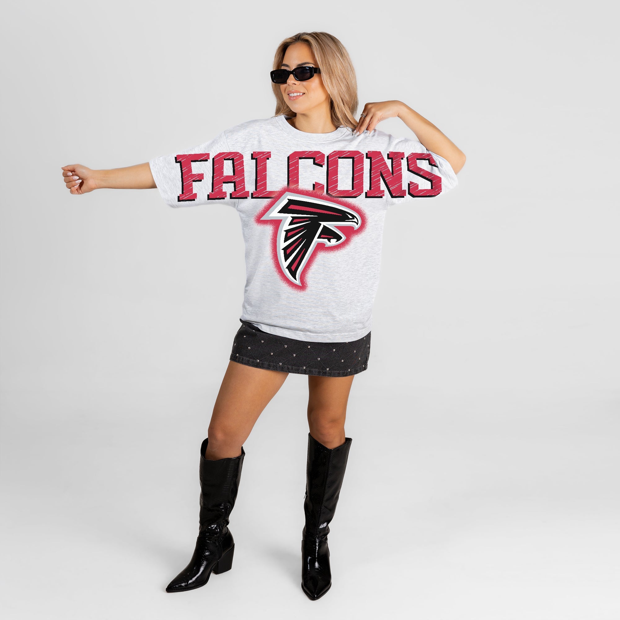 ATLANTA FALCONS DRIP CULTURE RELAXED FIT CREWNECK TEE
