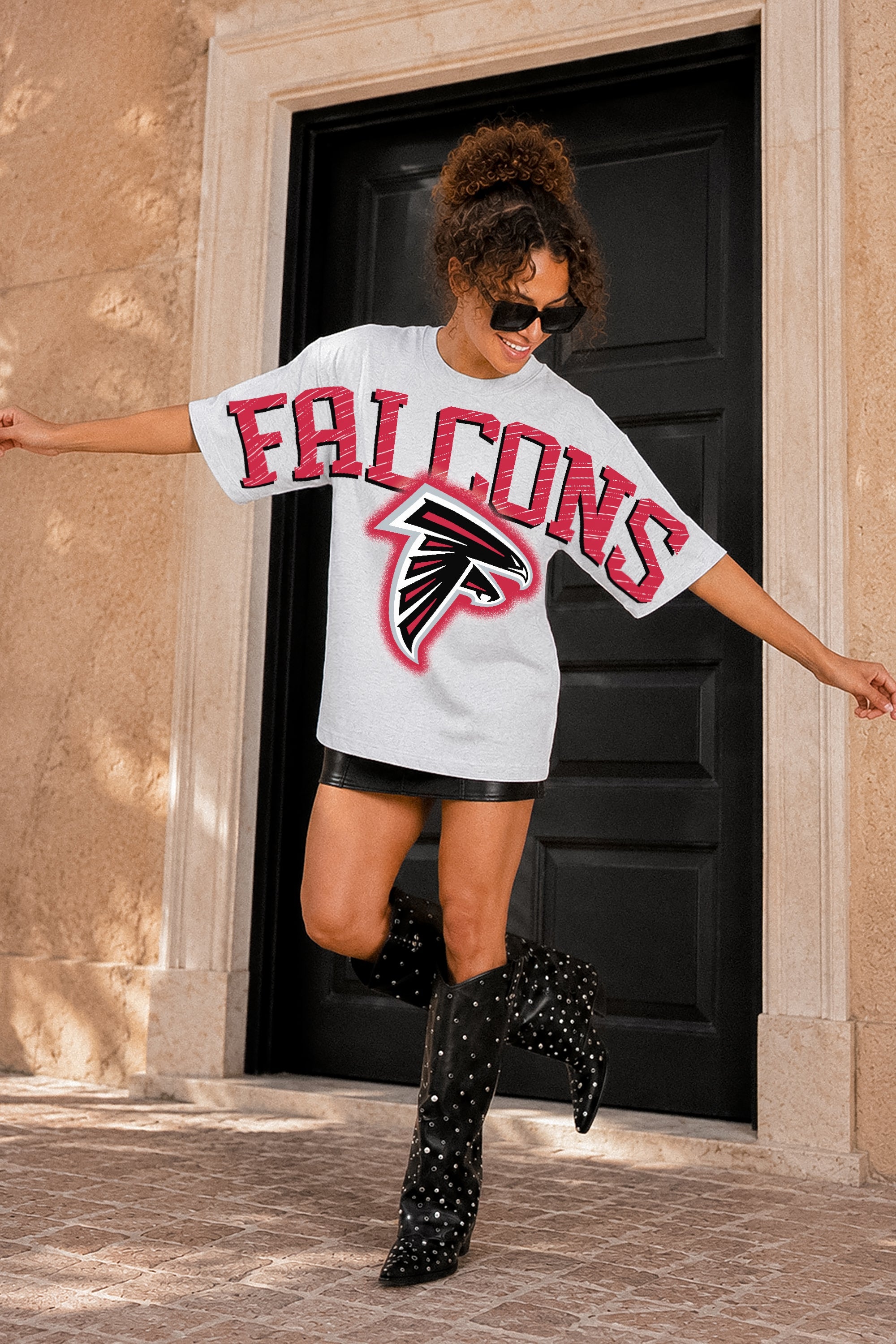 ATLANTA FALCONS DRIP CULTURE RELAXED FIT CREWNECK TEE