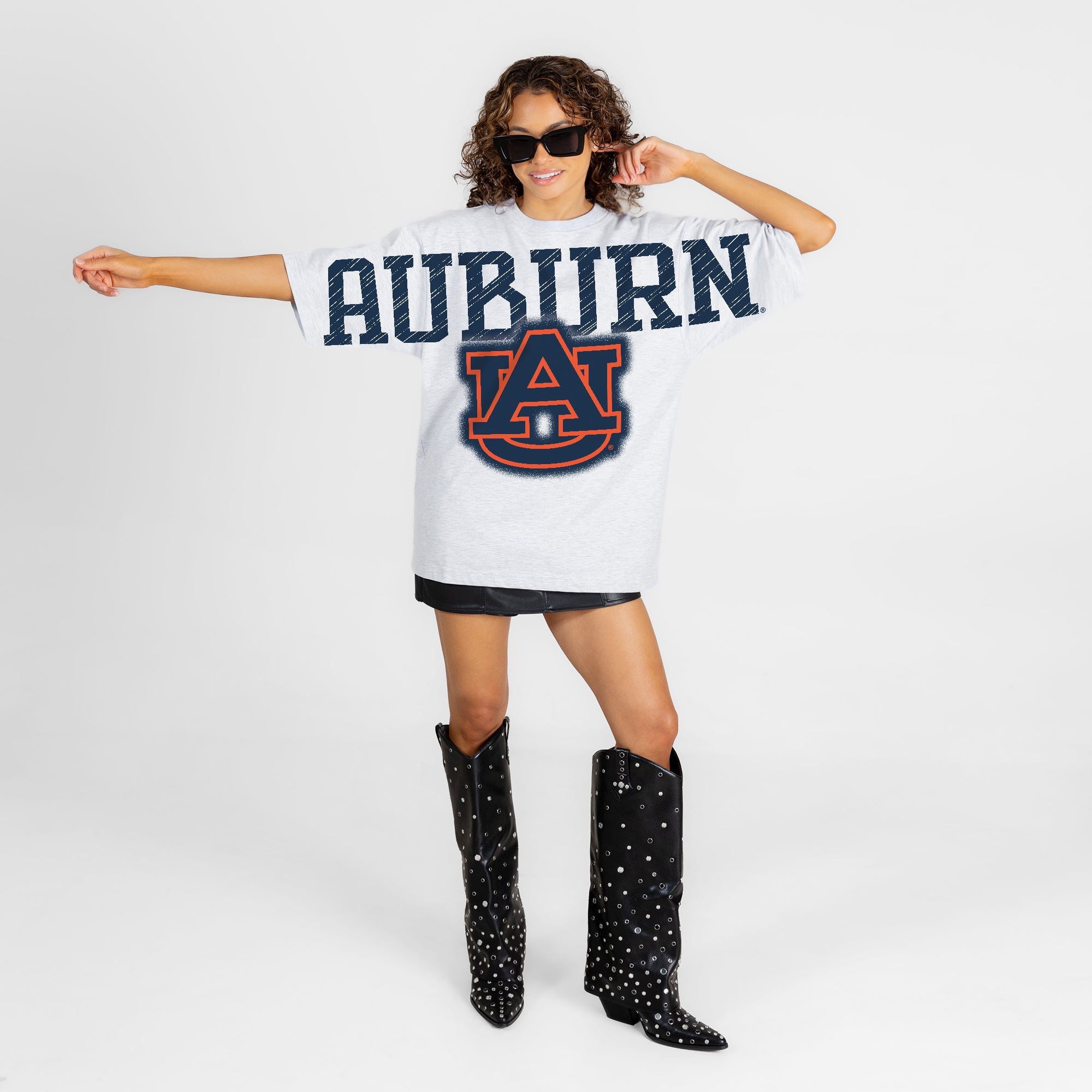 AUBURN TIGERS DRIP CULTURE RELAXED FIT CREWNECK TEE
