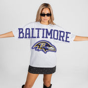 BALTIMORE RAVENS DRIP CULTURE RELAXED FIT CREWNECK TEE