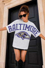 BALTIMORE RAVENS DRIP CULTURE RELAXED FIT CREWNECK TEE