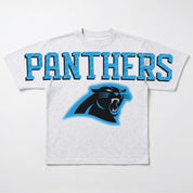 CAROLINA PANTHERS DRIP CULTURE RELAXED FIT CREWNECK TEE
