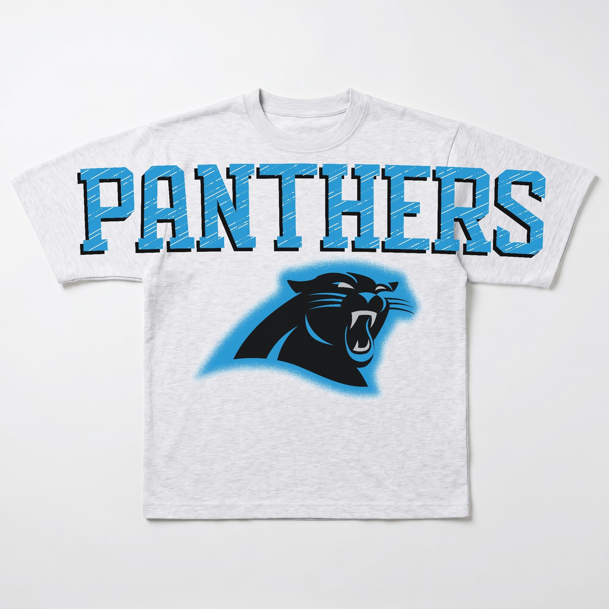 CAROLINA PANTHERS DRIP CULTURE RELAXED FIT CREWNECK TEE