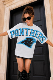 CAROLINA PANTHERS DRIP CULTURE RELAXED FIT CREWNECK TEE