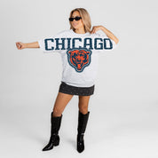 CHICAGO BEARS DRIP CULTURE RELAXED FIT CREWNECK TEE