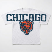 CHICAGO BEARS DRIP CULTURE RELAXED FIT CREWNECK TEE