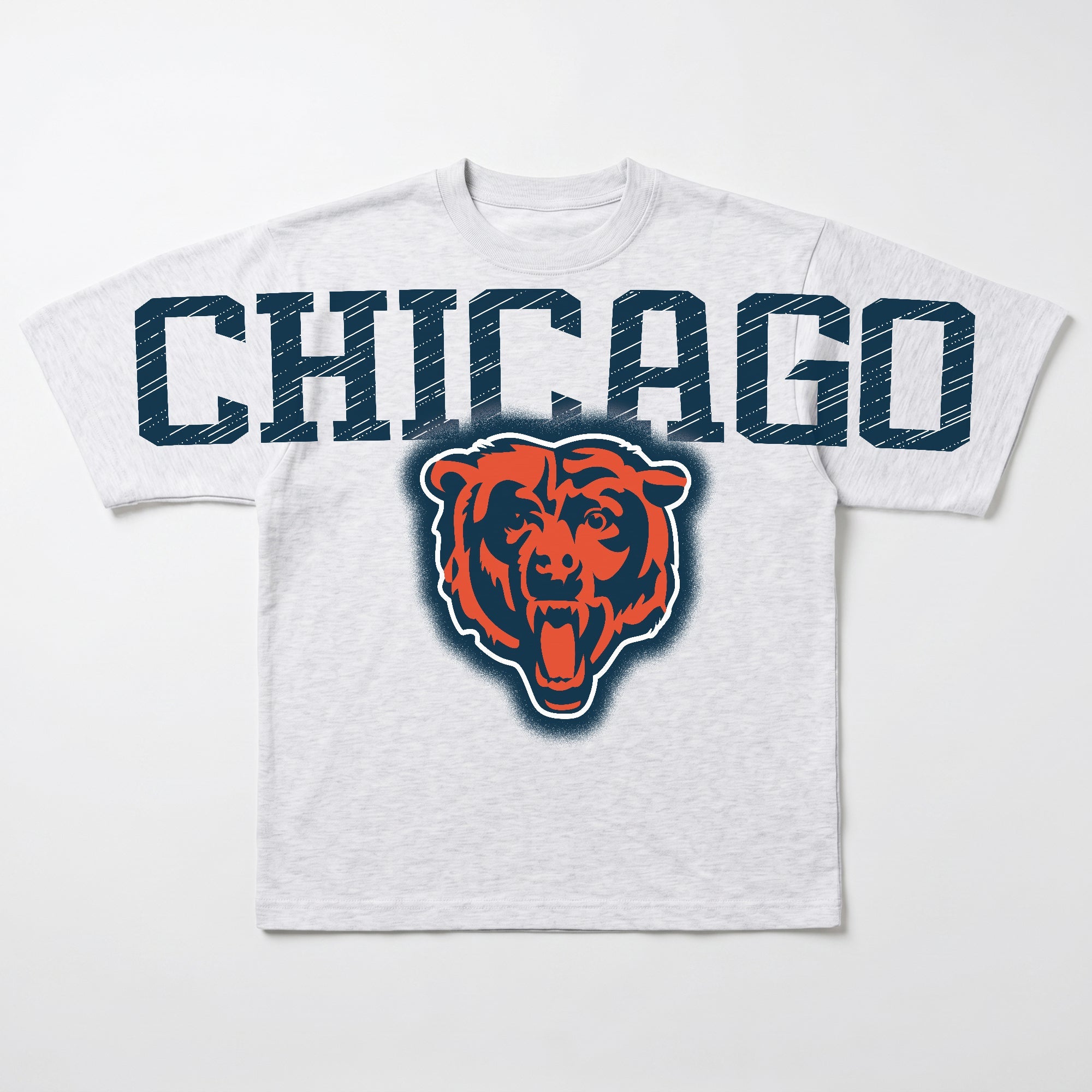 CHICAGO BEARS DRIP CULTURE RELAXED FIT CREWNECK TEE