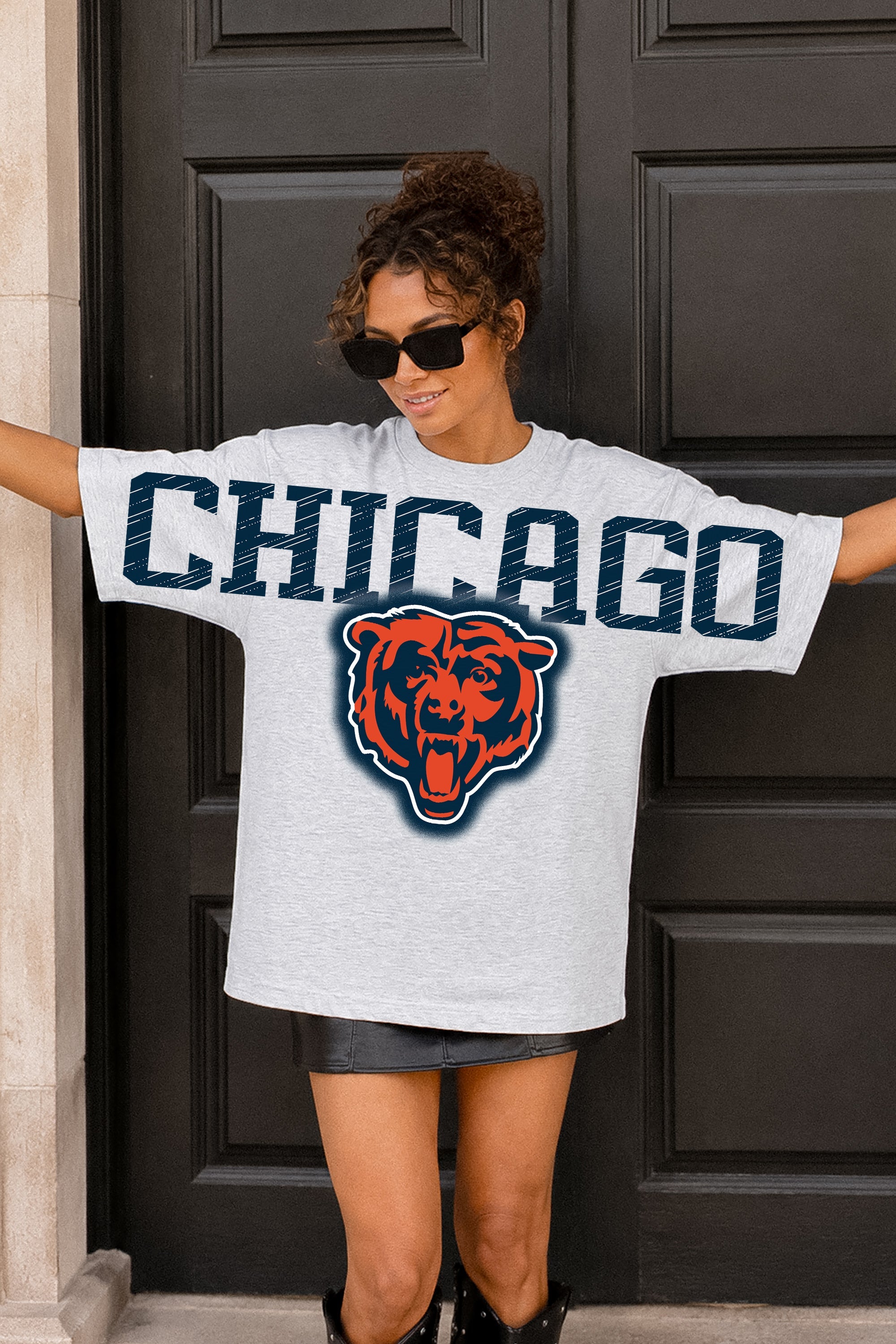 CHICAGO BEARS DRIP CULTURE RELAXED FIT CREWNECK TEE