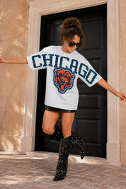 CHICAGO BEARS DRIP CULTURE RELAXED FIT CREWNECK TEE