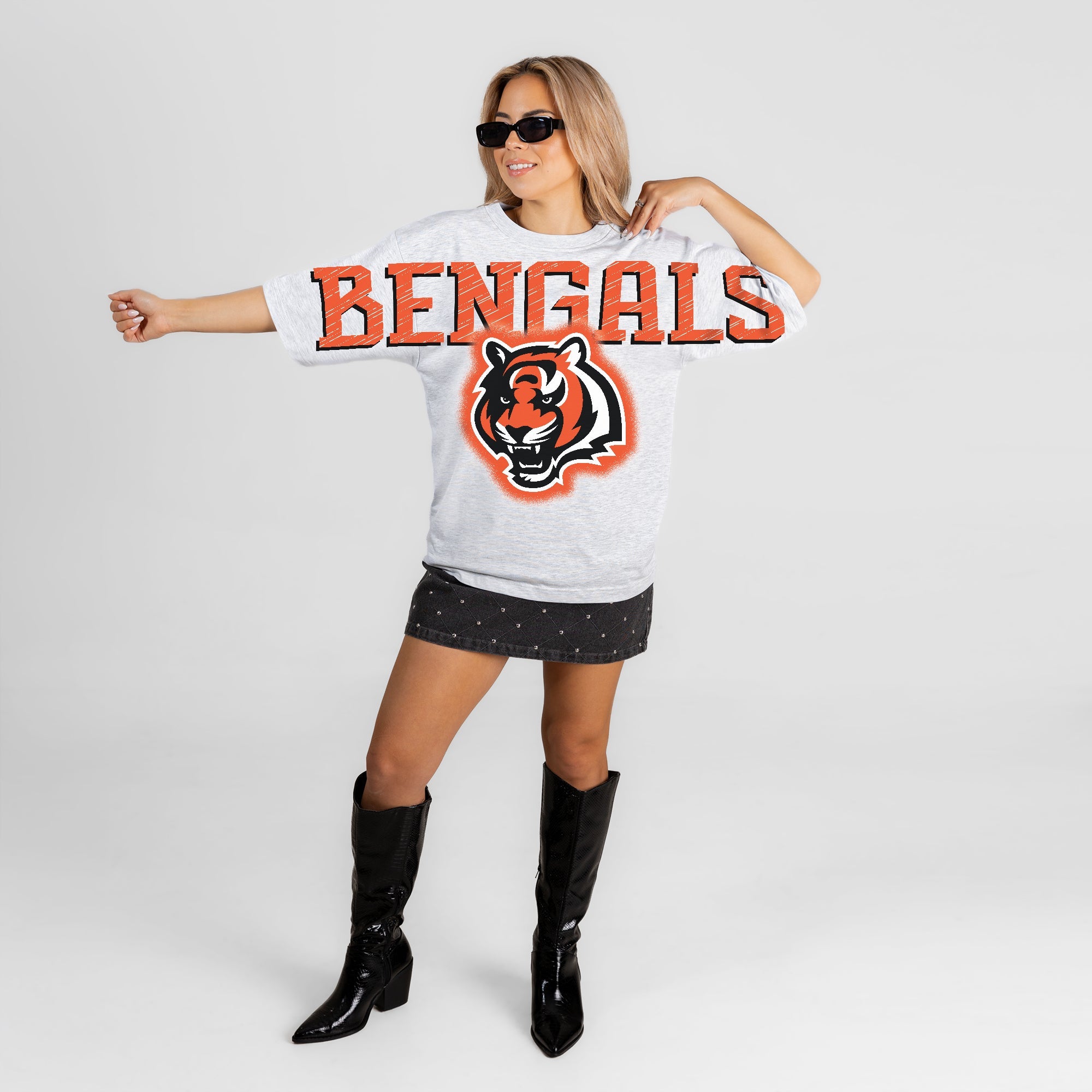 CINCINNATI BENGALS DRIP CULTURE RELAXED FIT CREWNECK TEE