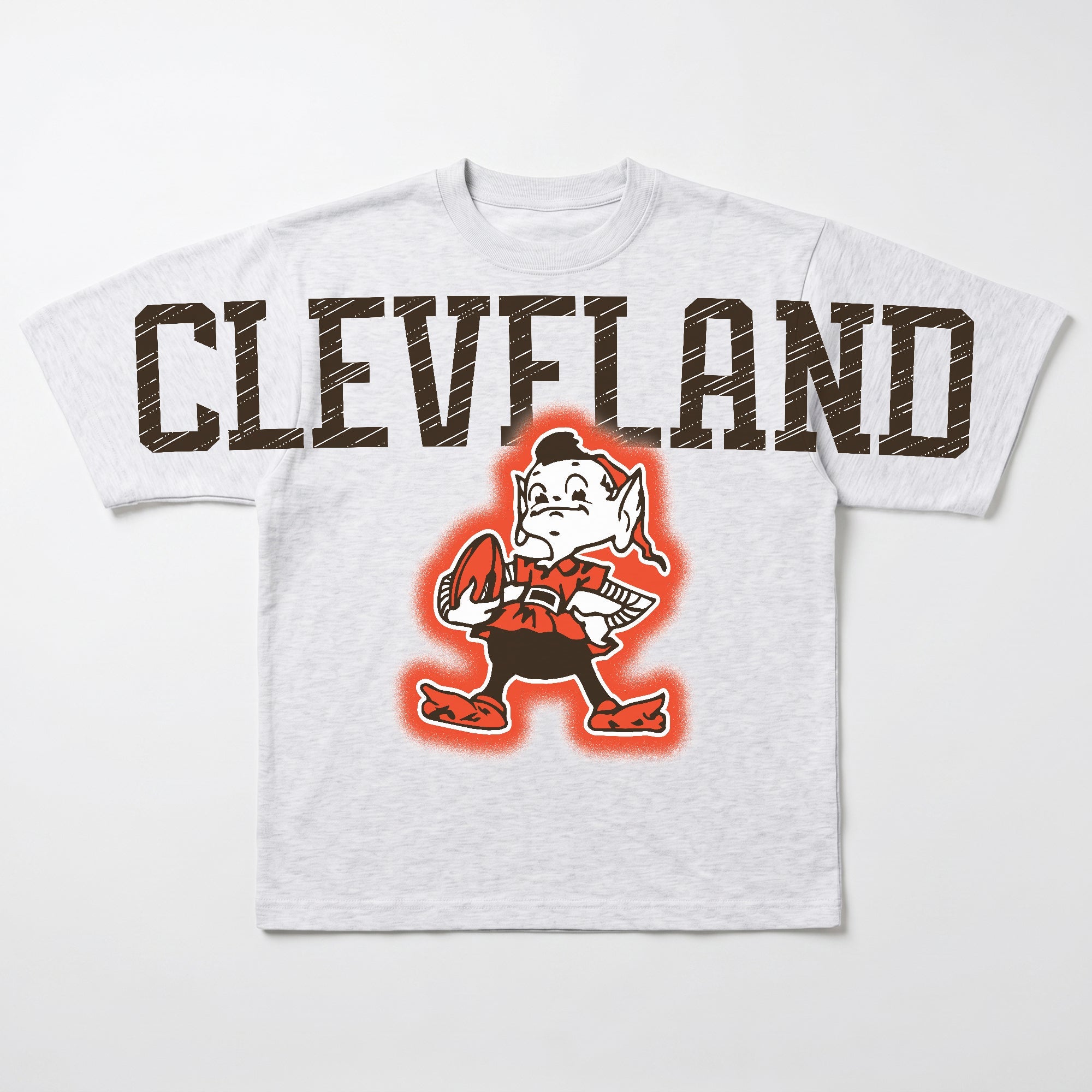 CLEVELAND BROWNS DRIP CULTURE RELAXED FIT CREWNECK TEE