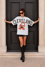 CLEVELAND BROWNS DRIP CULTURE RELAXED FIT CREWNECK TEE