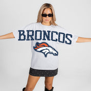 DENVER BRONCOS DRIP CULTURE RELAXED FIT CREWNECK TEE