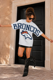 DENVER BRONCOS DRIP CULTURE RELAXED FIT CREWNECK TEE
