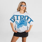 DETROIT LIONS DRIP CULTURE RELAXED FIT CREWNECK TEE