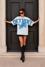 DETROIT LIONS DRIP CULTURE RELAXED FIT CREWNECK TEE