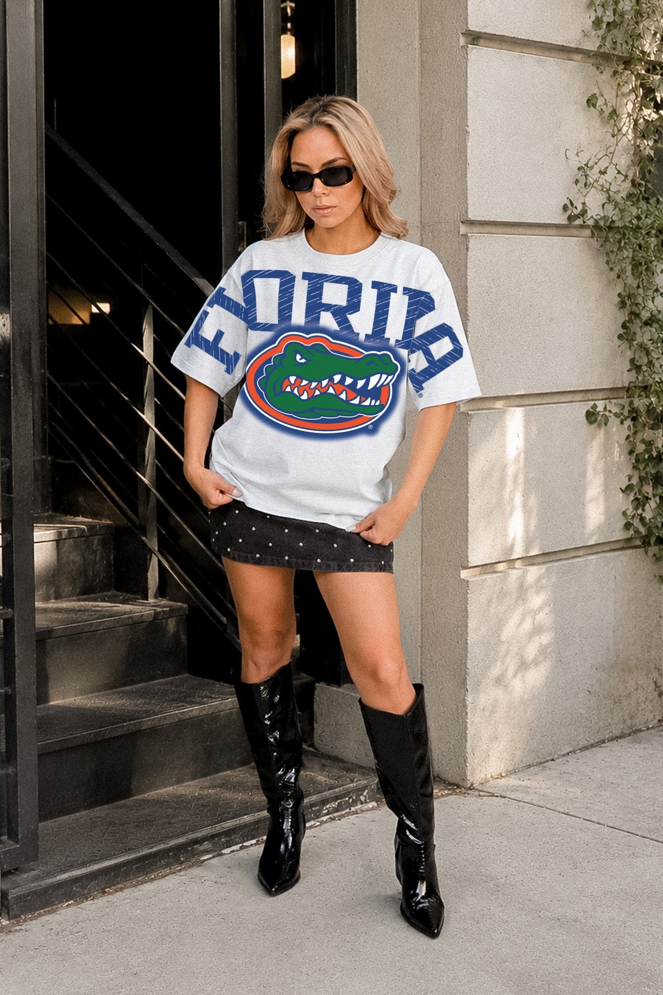 FLORIDA GATORS DRIP CULTURE RELAXED FIT CREWNECK TEE