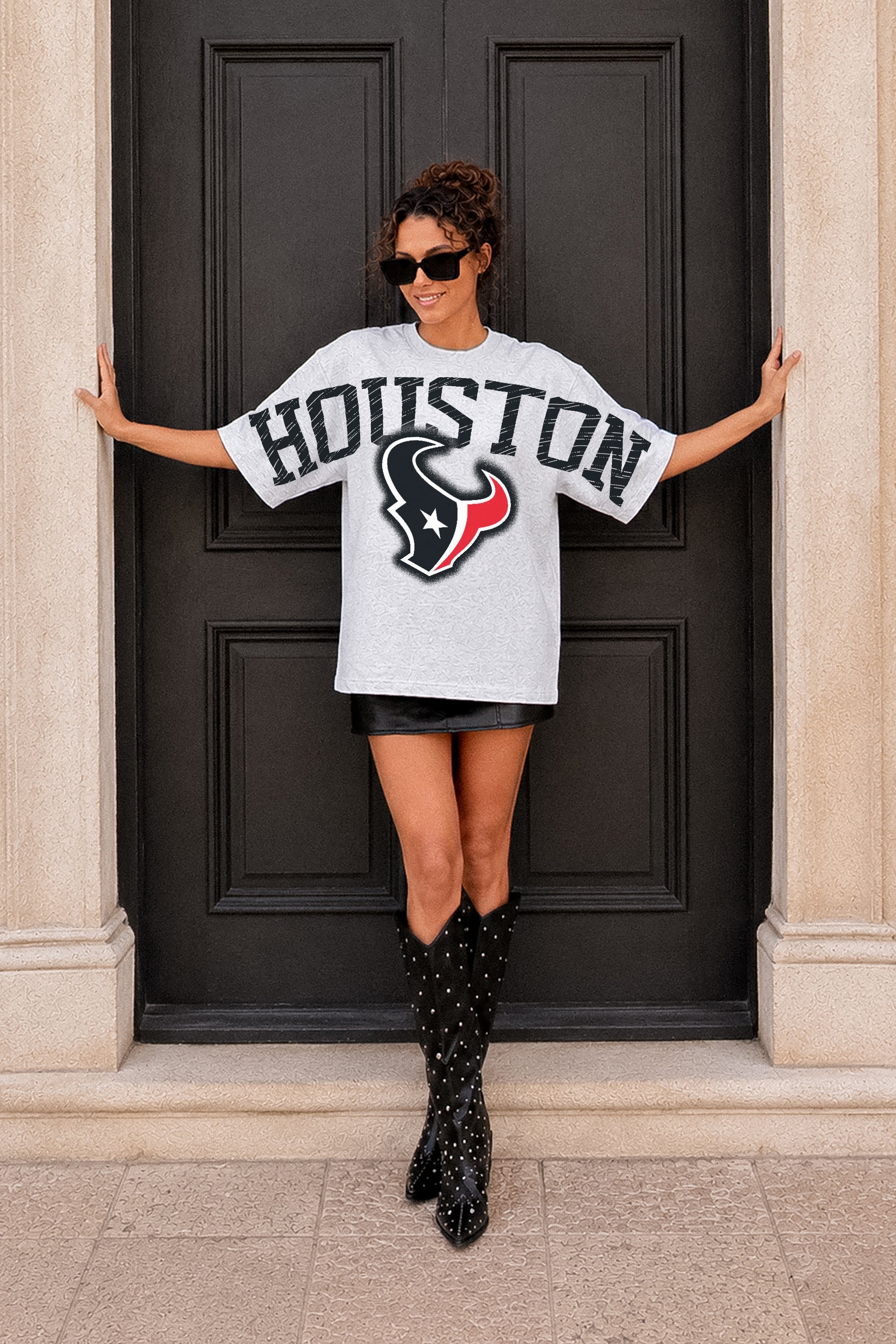 HOUSTON TEXANS DRIP CULTURE RELAXED FIT CREWNECK TEE