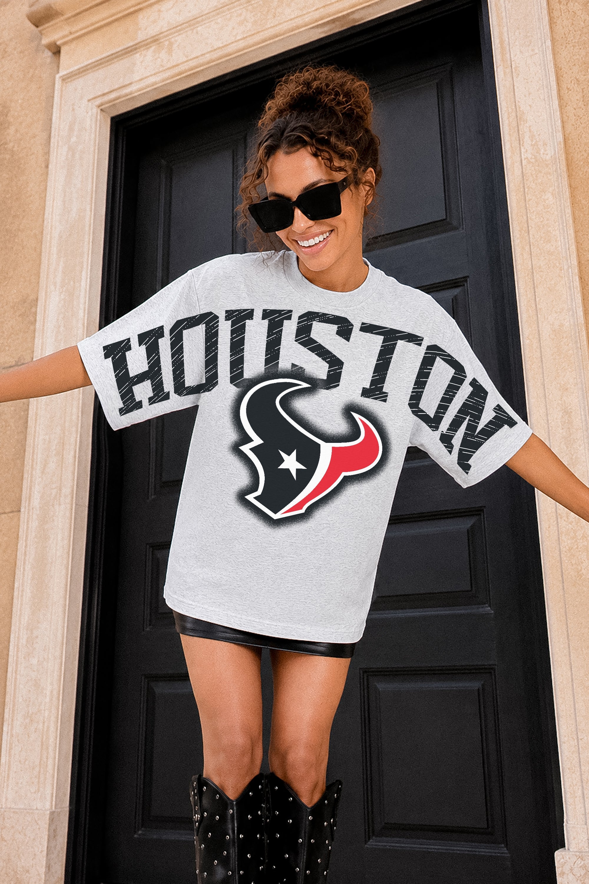 HOUSTON TEXANS DRIP CULTURE RELAXED FIT CREWNECK TEE