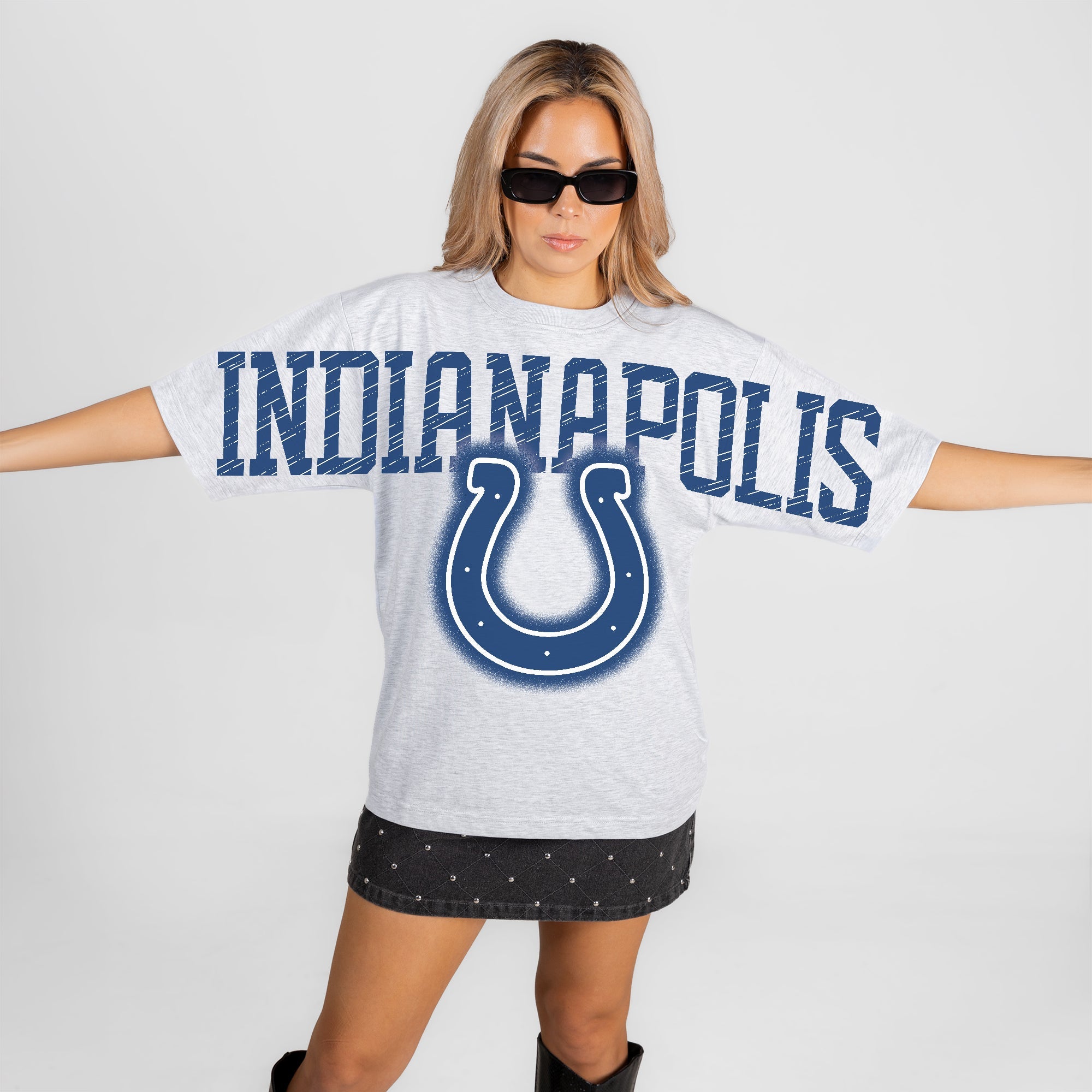INDIANAPOLIS COLTS DRIP CULTURE RELAXED FIT CREWNECK TEE