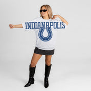 INDIANAPOLIS COLTS DRIP CULTURE RELAXED FIT CREWNECK TEE