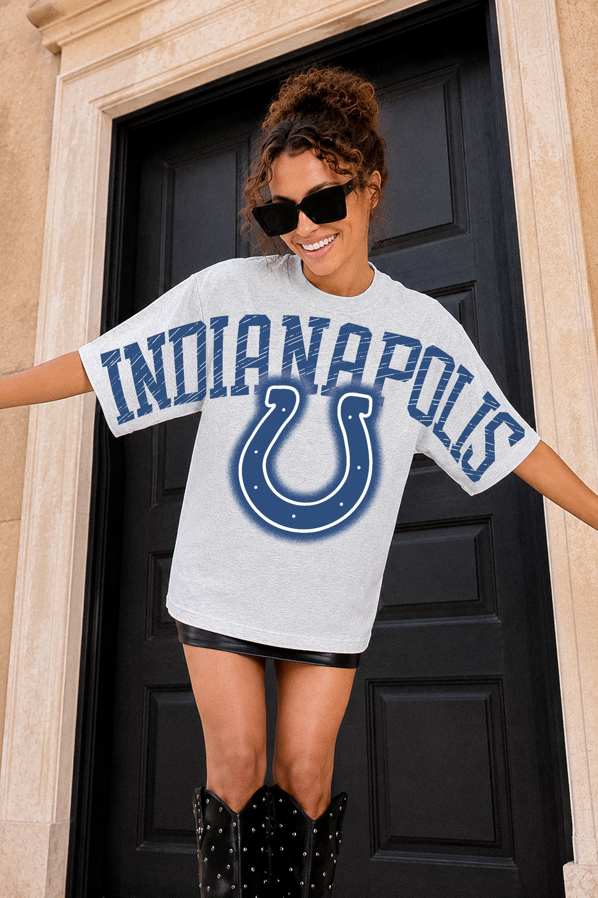 INDIANAPOLIS COLTS DRIP CULTURE RELAXED FIT CREWNECK TEE