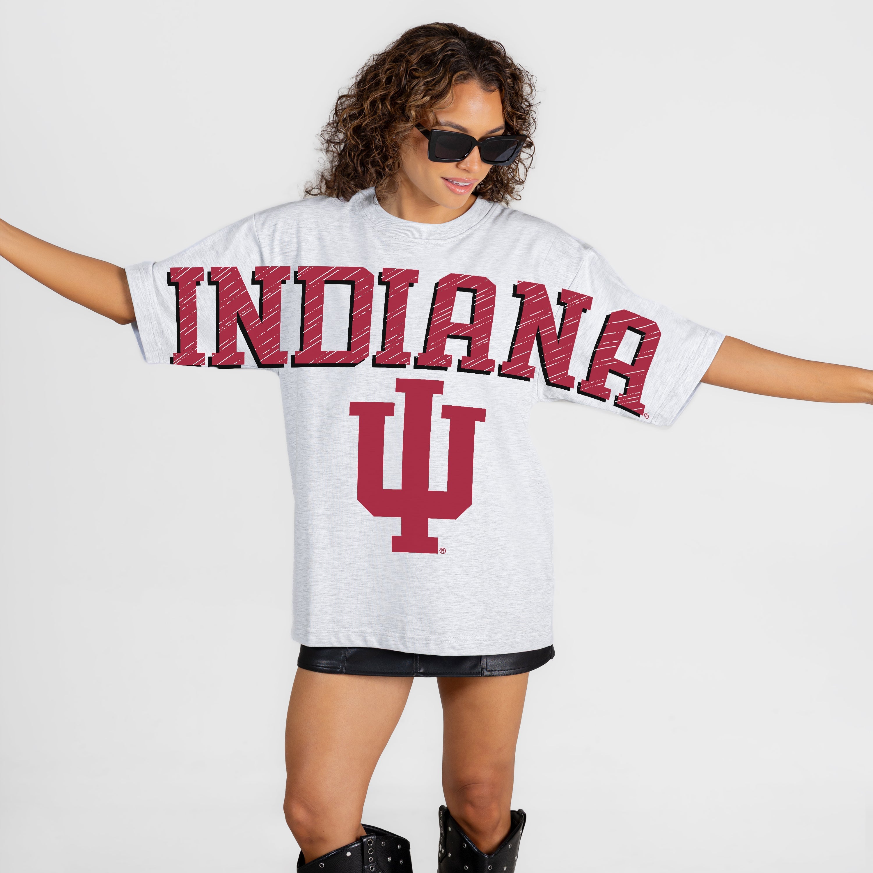INDIANA HOOSIERS DRIP CULTURE RELAXED FIT CREWNECK TEE