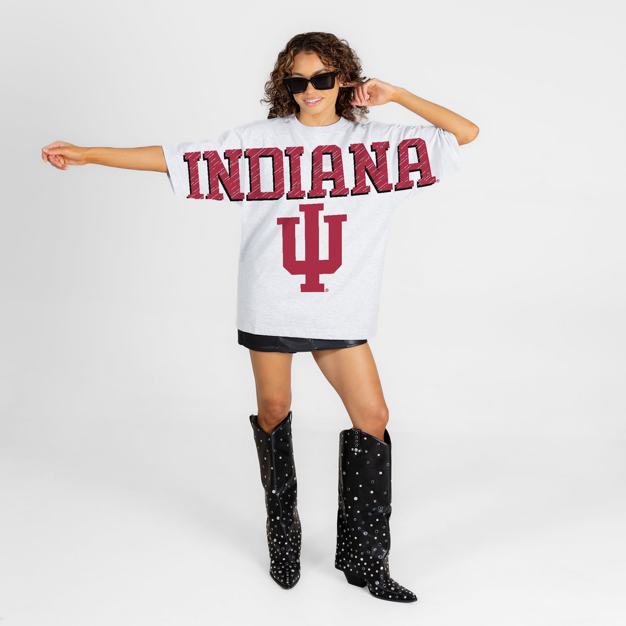 INDIANA HOOSIERS DRIP CULTURE RELAXED FIT CREWNECK TEE