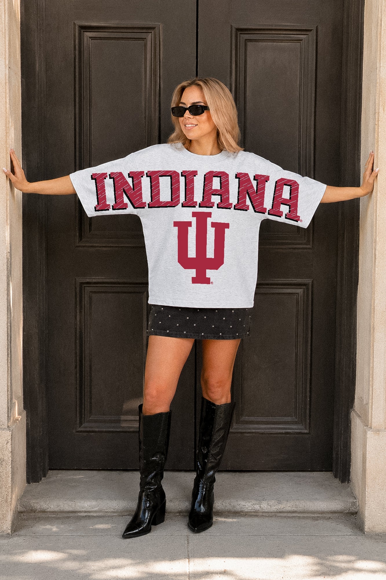 INDIANA HOOSIERS DRIP CULTURE RELAXED FIT CREWNECK TEE