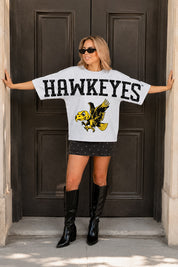 IOWA HAWKEYES DRIP CULTURE RELAXED FIT CREWNECK TEE