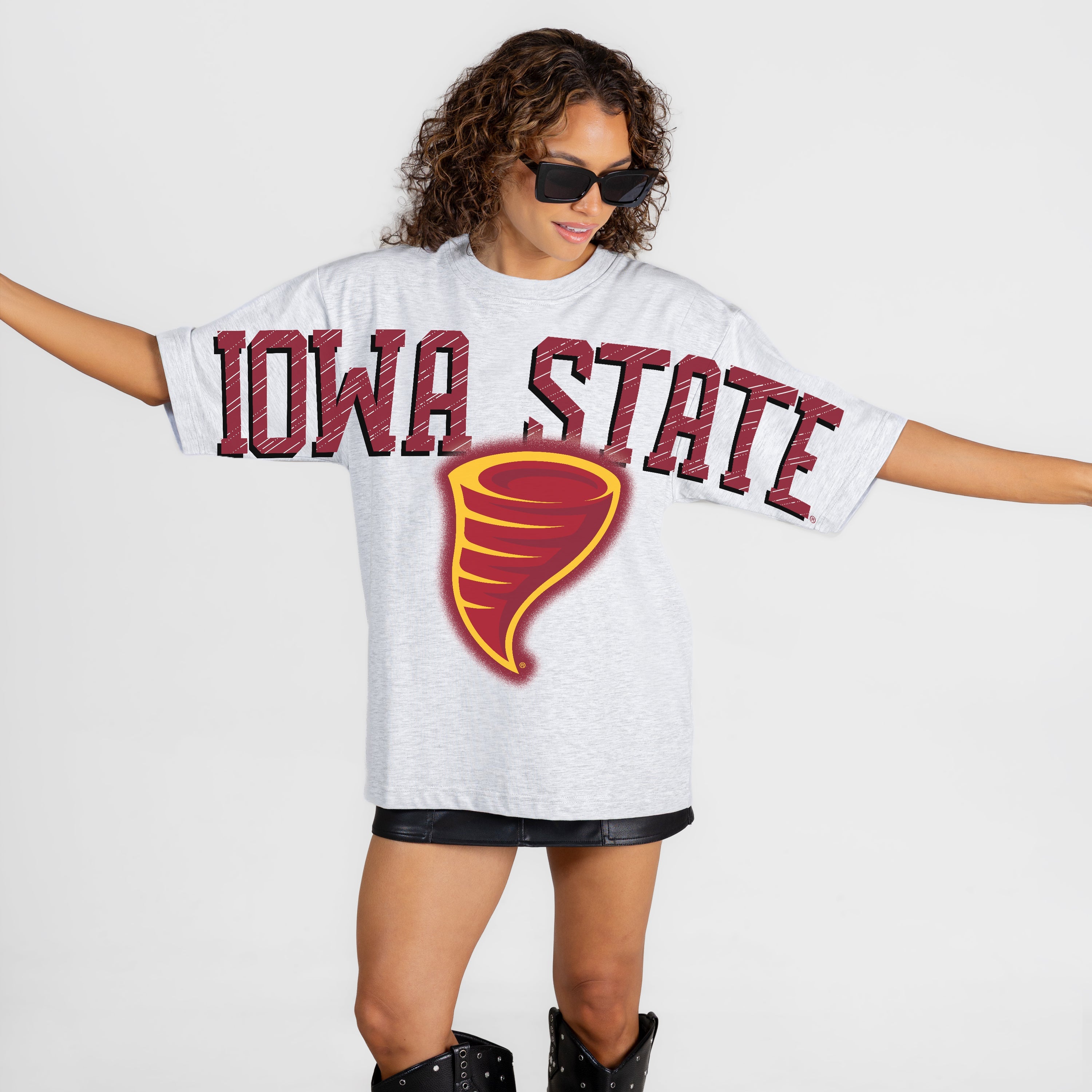 IOWA STATE CYCLONES DRIP CULTURE RELAXED FIT CREWNECK TEE