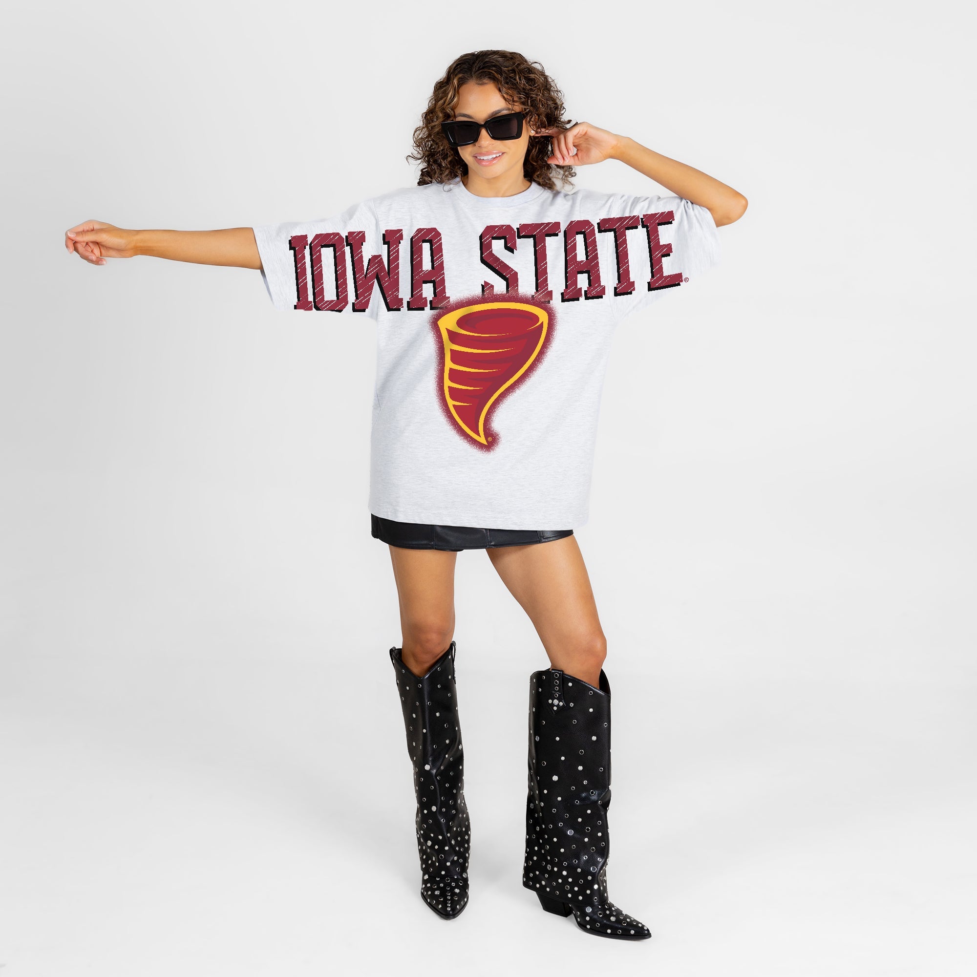 IOWA STATE CYCLONES DRIP CULTURE RELAXED FIT CREWNECK TEE