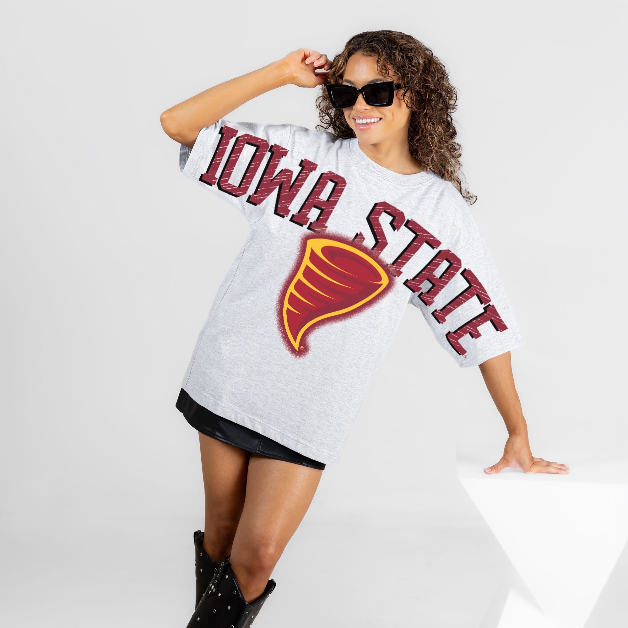 IOWA STATE CYCLONES DRIP CULTURE RELAXED FIT CREWNECK TEE