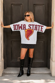 IOWA STATE CYCLONES DRIP CULTURE RELAXED FIT CREWNECK TEE