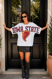 IOWA STATE CYCLONES DRIP CULTURE RELAXED FIT CREWNECK TEE