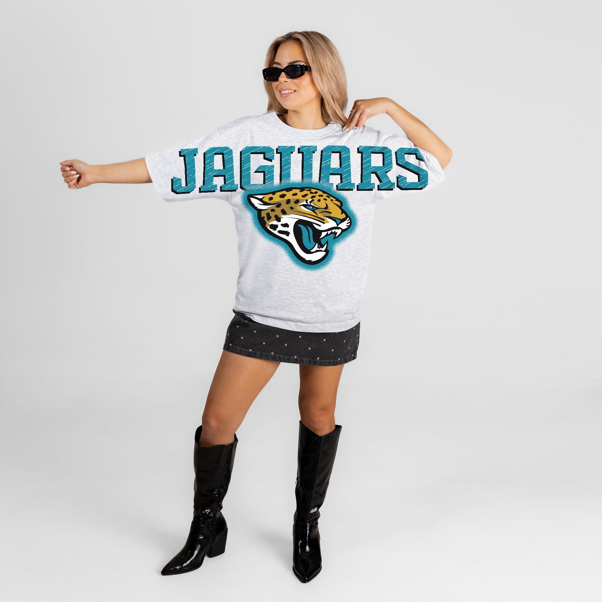 JACKSONVILLE JAGUARS DRIP CULTURE RELAXED FIT CREWNECK TEE