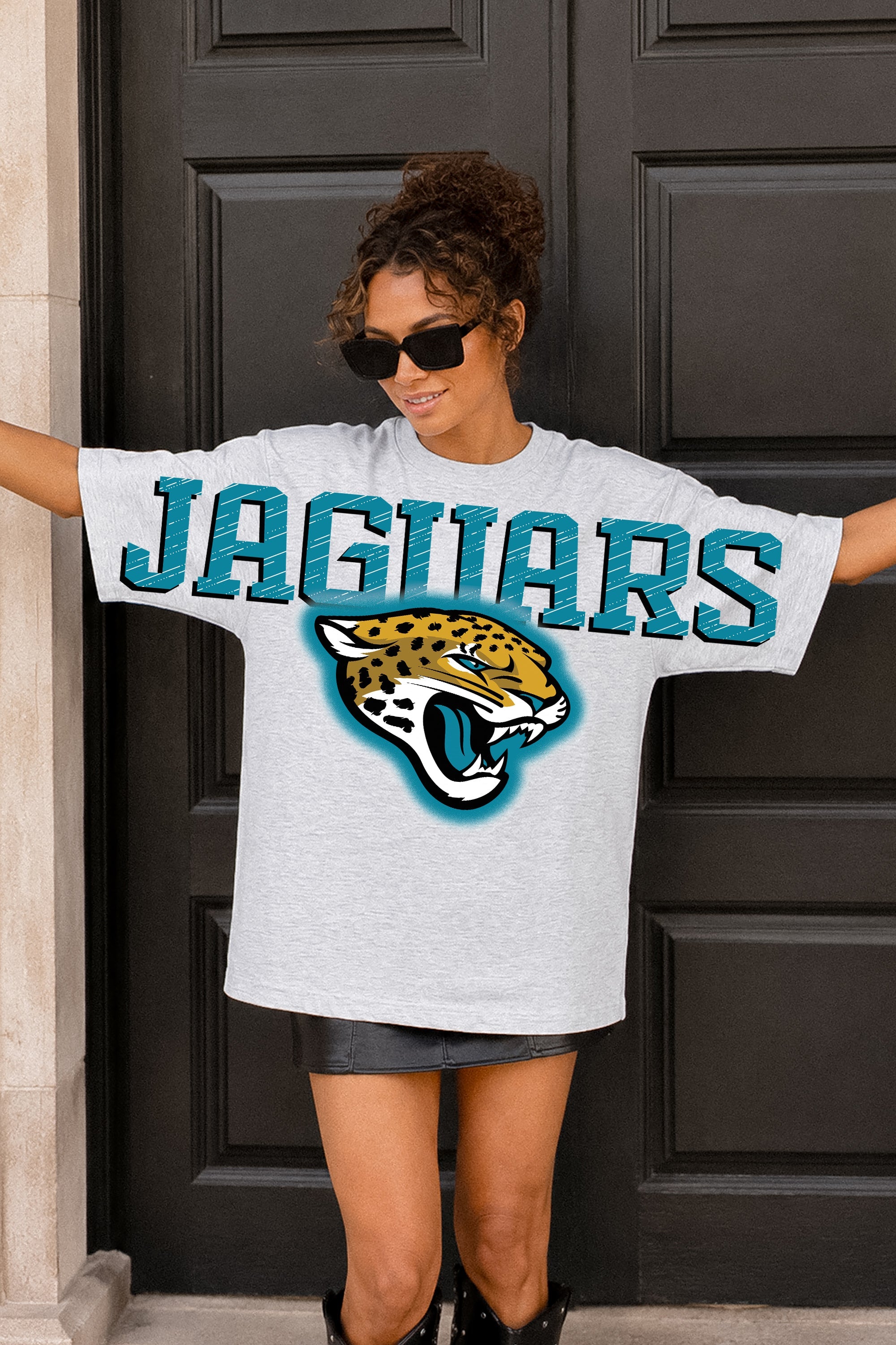 JACKSONVILLE JAGUARS DRIP CULTURE RELAXED FIT CREWNECK TEE