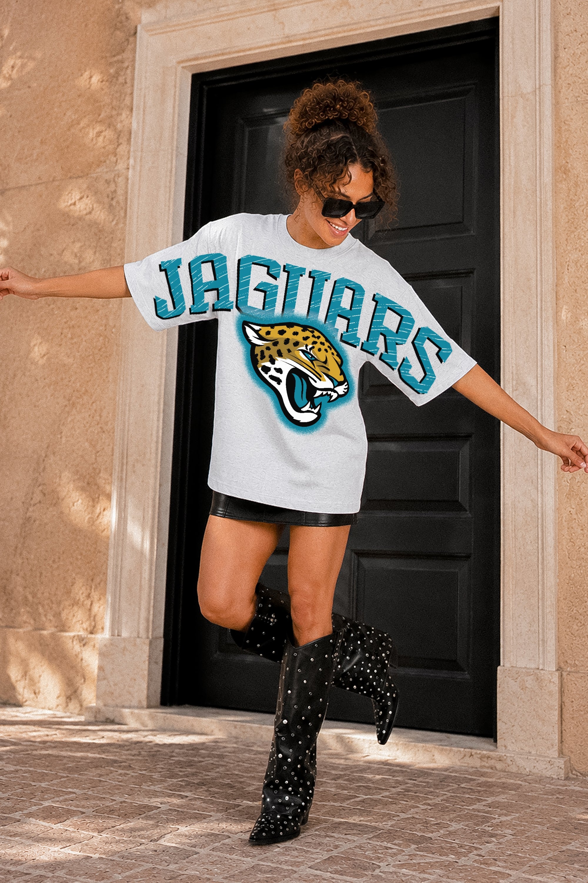 JACKSONVILLE JAGUARS DRIP CULTURE RELAXED FIT CREWNECK TEE