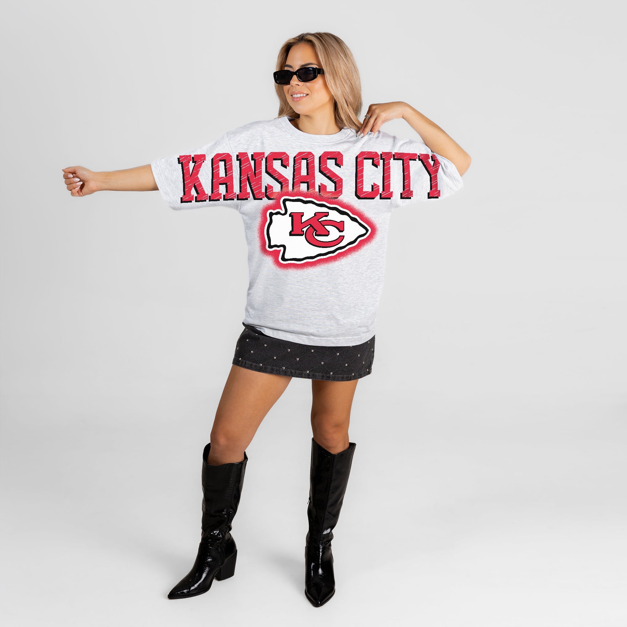 KANSAS CITY CHIEFS DRIP CULTURE RELAXED FIT CREWNECK TEE