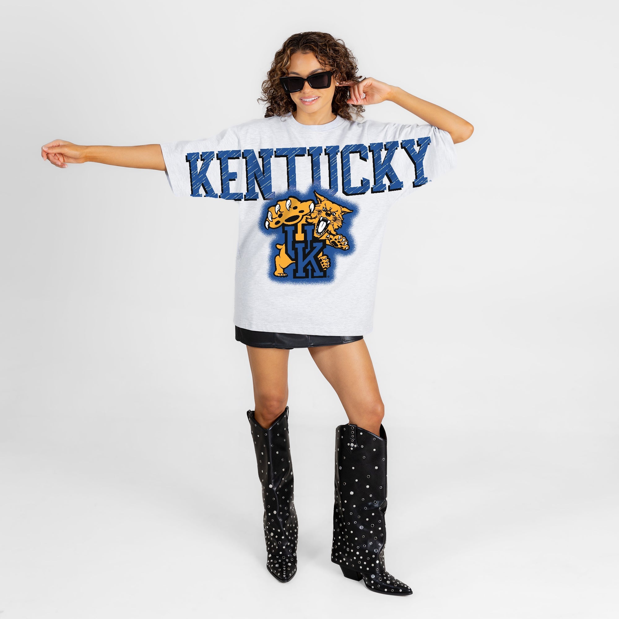 KENTUCKY WILDCATS DRIP CULTURE RELAXED FIT CREWNECK TEE