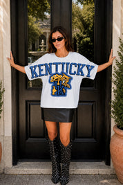 KENTUCKY WILDCATS DRIP CULTURE RELAXED FIT CREWNECK TEE