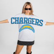 LOS ANGELES CHARGERS DRIP CULTURE RELAXED FIT CREWNECK TEE