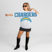 LOS ANGELES CHARGERS DRIP CULTURE RELAXED FIT CREWNECK TEE