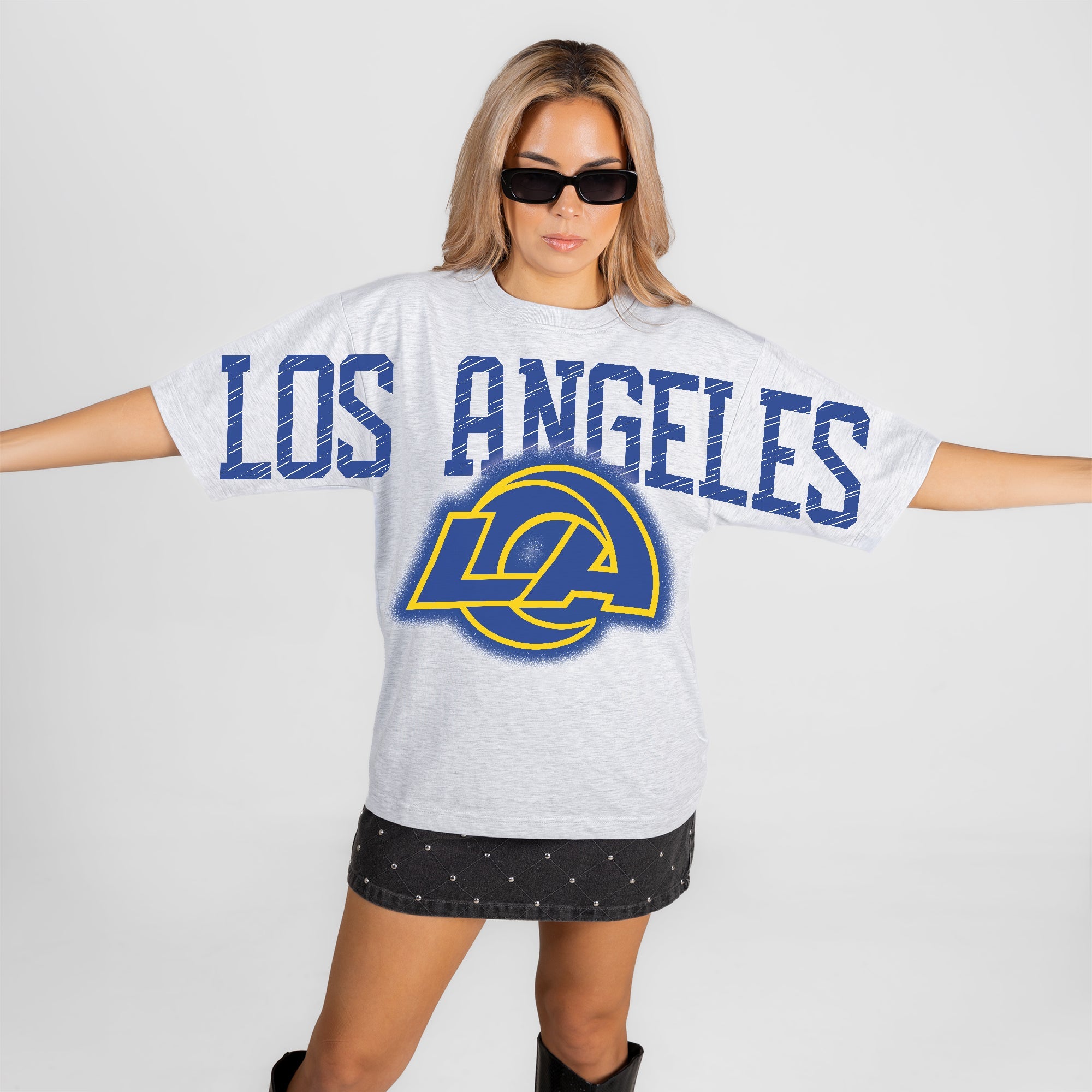 LOS ANGELES RAMS DRIP CULTURE RELAXED FIT CREWNECK TEE