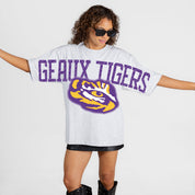 LSU TIGERS DRIP CULTURE RELAXED FIT CREWNECK TEE